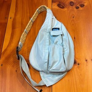 KAVU Sky Blue Rope Sling Bag Backpack 4 Pockets